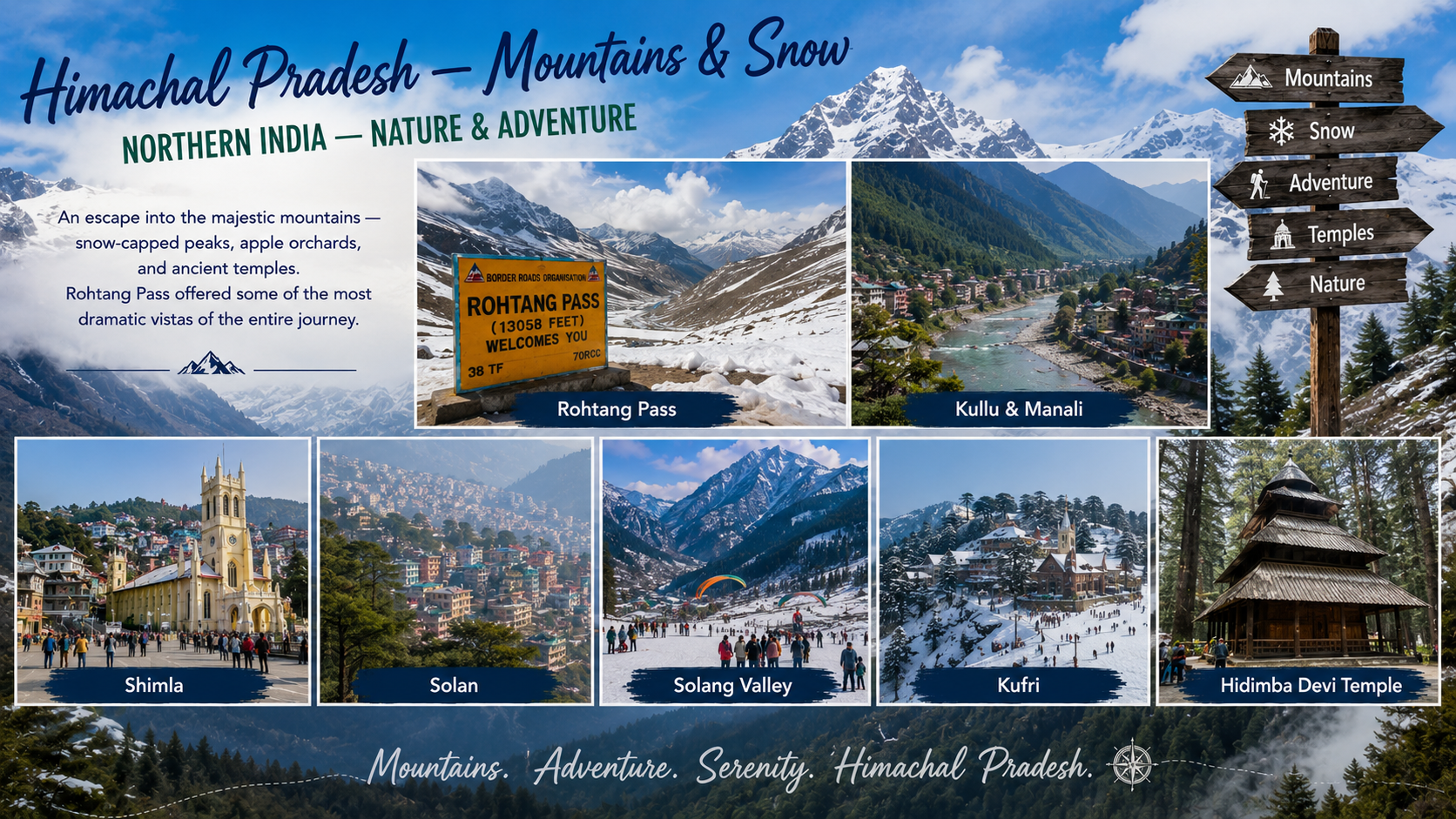 Snowy mountains in Himachal Pradesh